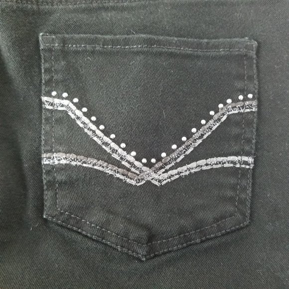 Nine West Jeans Womens W32 x L27 Mid Rise Vintage America Straight Black Denim‎ - Picture 12 of 13